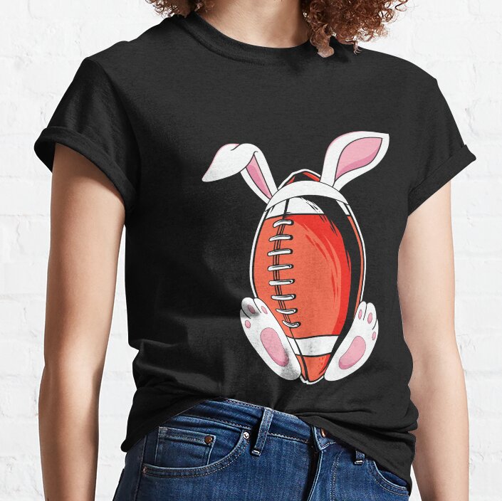 American Football Bunny Ears Easter Sport Classic T-Shirt Fashion24Hs