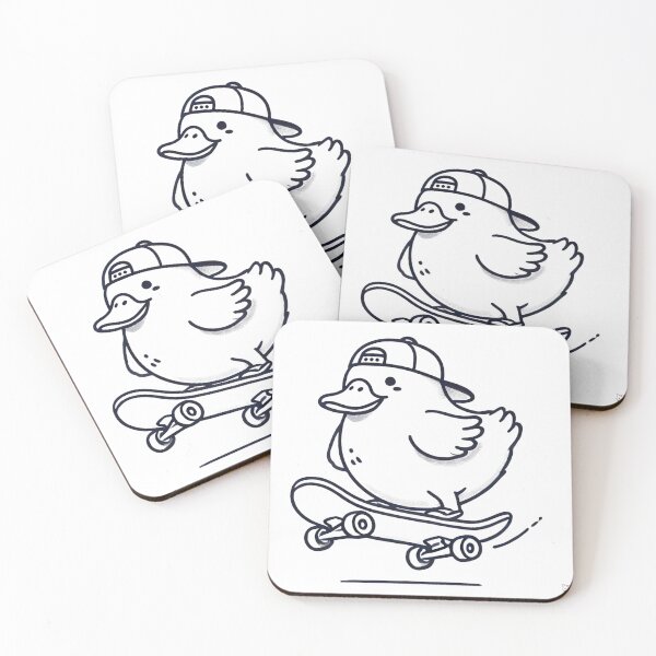 Item preview, Chubby Duck Skateboarding with a Cool Cap!  designed and sold by pongpat624.