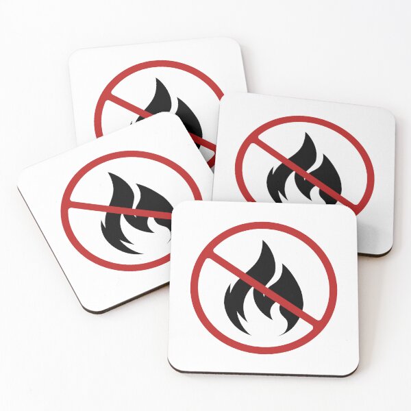 Item preview, Prohibited Flame Sign, Black, Red, White Signage, Fire Danger  designed and sold by AASparksDesigns.