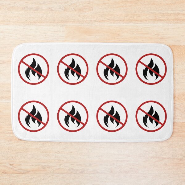 Item preview, Prohibited Flame Sign, Black, Red, White Signage, Fire Danger  designed and sold by AASparksDesigns.