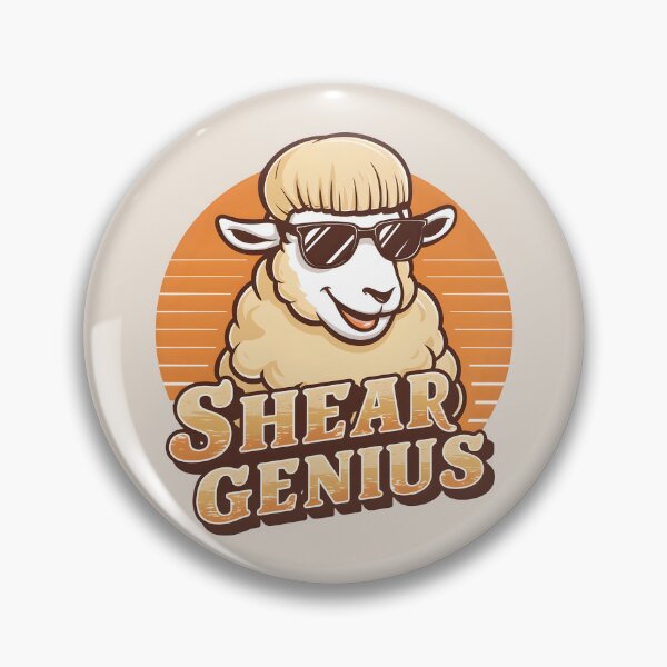 Item preview, Shear Genius – Funny Sheep Pun Design designed and sold by Jollys-ArtShop.