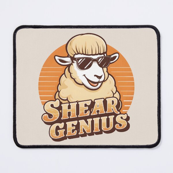 Item preview, Shear Genius – Funny Sheep Pun Design designed and sold by Jollys-ArtShop.