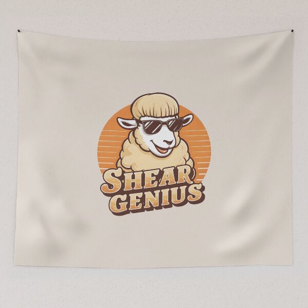 Item preview, Shear Genius – Funny Sheep Pun Design designed and sold by Jollys-ArtShop.