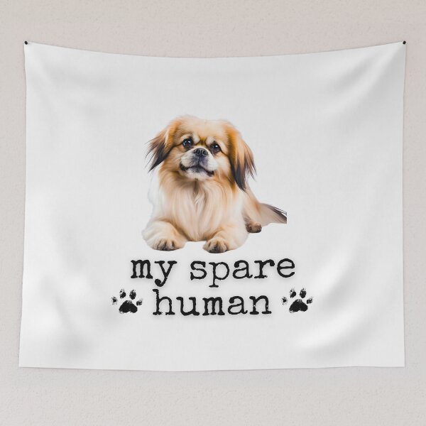 Item preview, Funny Pekingese – "My Spare Human" Cute Dog Lover Design designed and sold by Fredster1966.