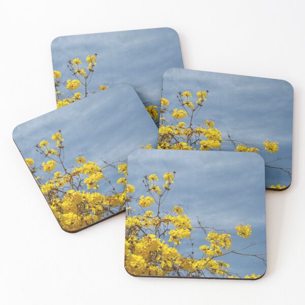 Item preview, Golden Trumpet Tree Reaching Into the Blue Sky designed and sold by JoyousArt4u.