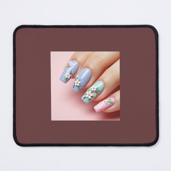 Item preview, Spring Bloom Nail Art – Elegant Pastel Floral Design designed and sold by Srahul.
