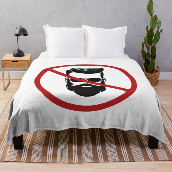 Item preview, Prohibited Men Sign, Black, Red, White Signage, No Hipsters designed and sold by AASparksDesigns.