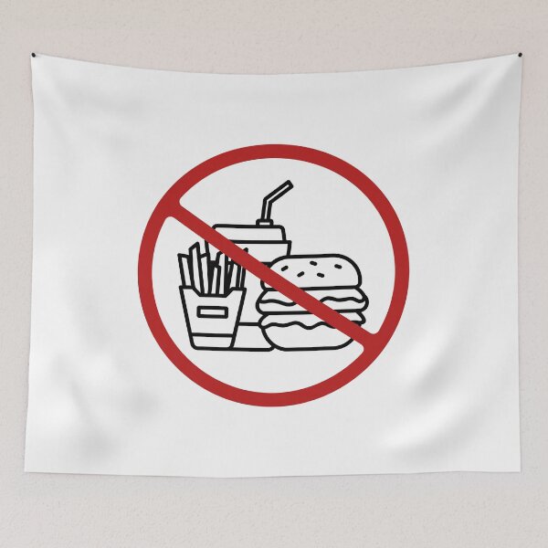 Item preview, Prohibited Food or Drinks Sign, Black, Red, White Signage designed and sold by AASparksDesigns.