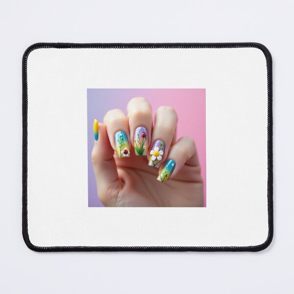 Item preview, Maximalist Spring Nails – 3D Rainbow Garden Art designed and sold by Srahul.
