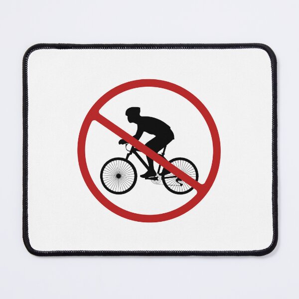 Item preview, Prohibited Cyclists Sign, Black, Red, White Signage, No Bikes or Cyclists designed and sold by AASparksDesigns.