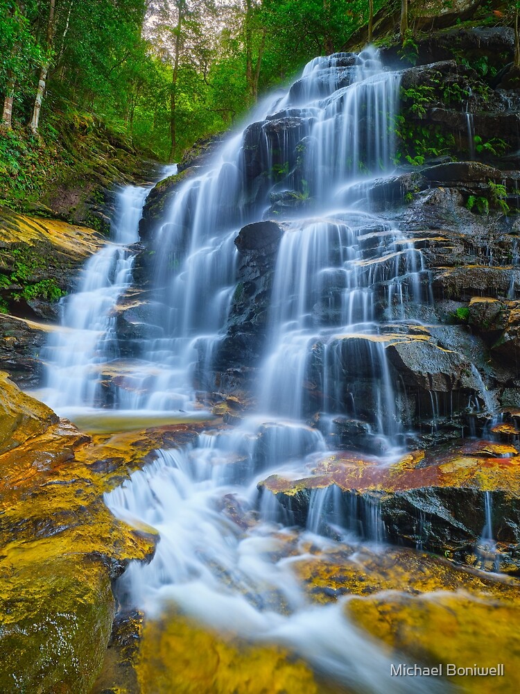 Thumbnail 2 of 2, Greeting Card, Sylvia Falls, Blue Mountains, New South Wales, Australia designed and sold by Chockstone.