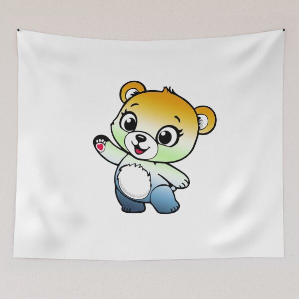 Item preview, Kawaii AroAce Agender Bear – Cute AroAce Agender Pride Design designed and sold by Travelslightly.