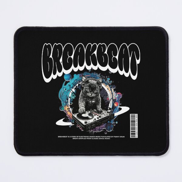 Item preview, BREAKBEAT  - Dj Meows Mix (white)  designed and sold by Discothreadz.