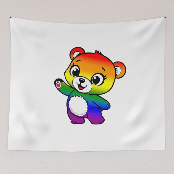 Item preview, Kawaii Rainbow Bear – LGBTQ+ Pride Cute Design designed and sold by Travelslightly.