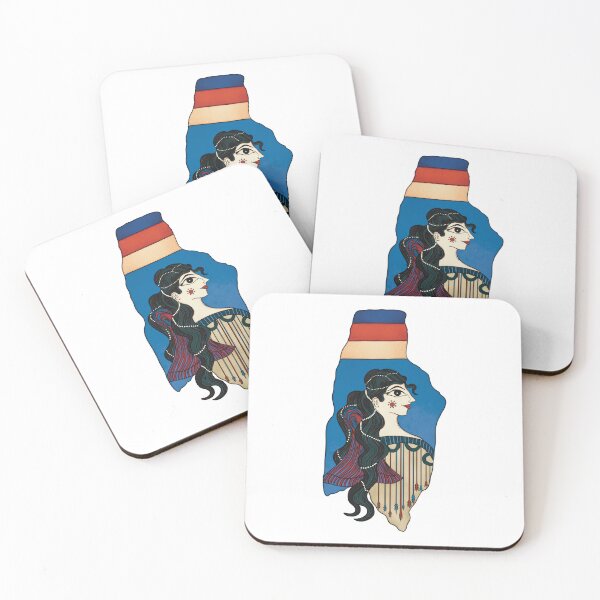 Item preview, La Parisienne - Minoan Fresco from Knossos designed and sold by Ancient-Tales.