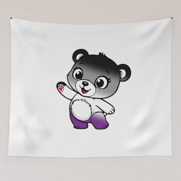 Item preview, Oso Asexual Kawaii – Diseño Lindo del Orgullo Asexual designed and sold by Travelslightly.