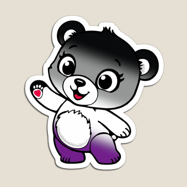 Item preview, Kawaii Asexual Bear – Cute Asexual Pride Design designed and sold by Travelslightly.
