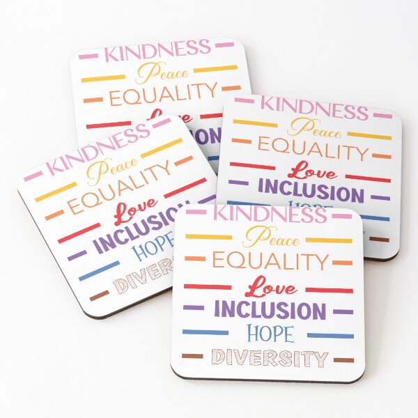 Item preview, Kindness Peace Equality Love Inclusion Hope Diversity designed and sold by koonam.