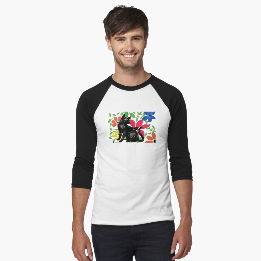 Item preview, Baseball ¾ Sleeve T-Shirt designed and sold by CaturdayArt.