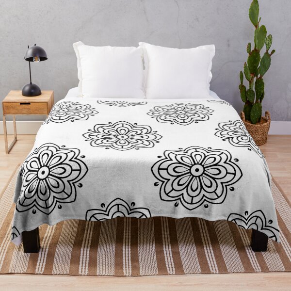 Item preview, Pattern : Minimalist Mandala Flow , Black & White designed and sold by Eksama Design.