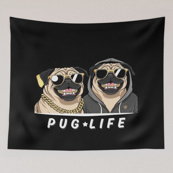 Item preview, PUG LIFE - Thug Pugs designed and sold by LOLThreads.