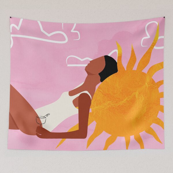 Item preview, Dreaming in Sunlight, Sunkissed Summer Vibes, Minimalist Golden Hour Art, Sun and Sky Bohemian Decor designed and sold by Kintsugi99.