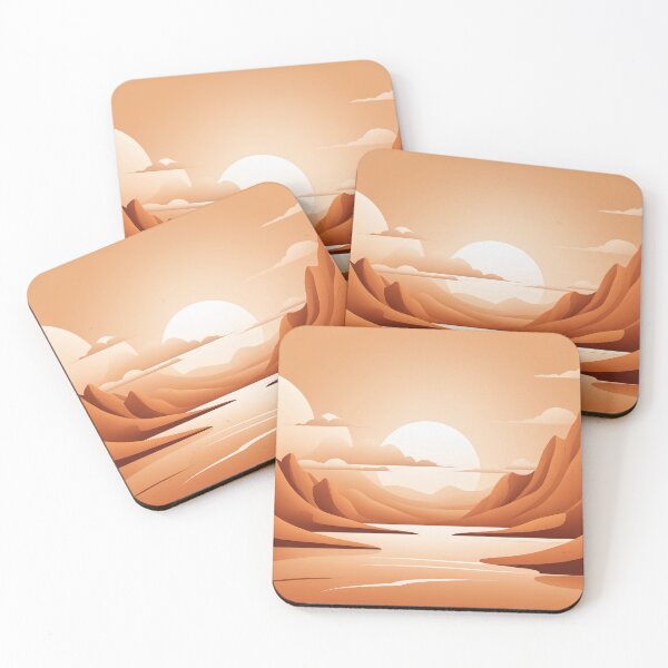 Item preview, Sunlit Canyon: A Monochromatic Orange Mountain Vista designed and sold by REPTISLAV.