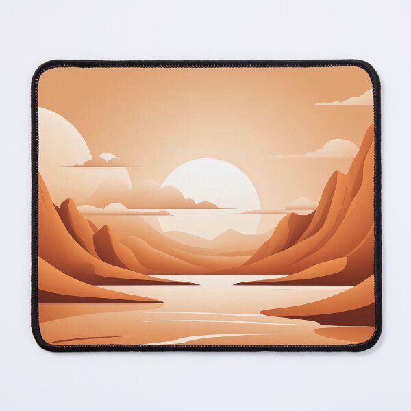 Item preview, Sunlit Canyon: A Monochromatic Orange Mountain Vista designed and sold by REPTISLAV.