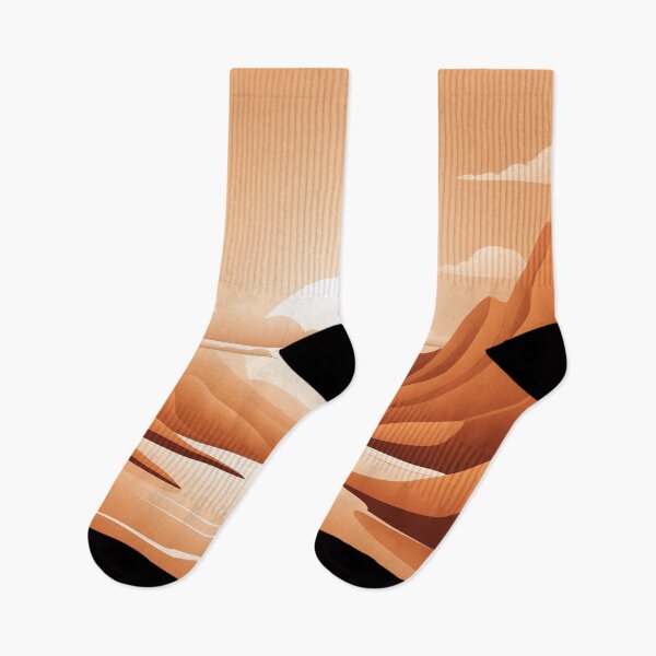 Item preview, Sunlit Canyon: A Monochromatic Orange Mountain Vista designed and sold by REPTISLAV.