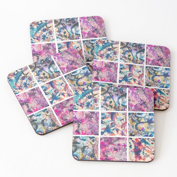 Item preview, Coloured Square Abstract Splashes designed and sold by VariARTyPrints.