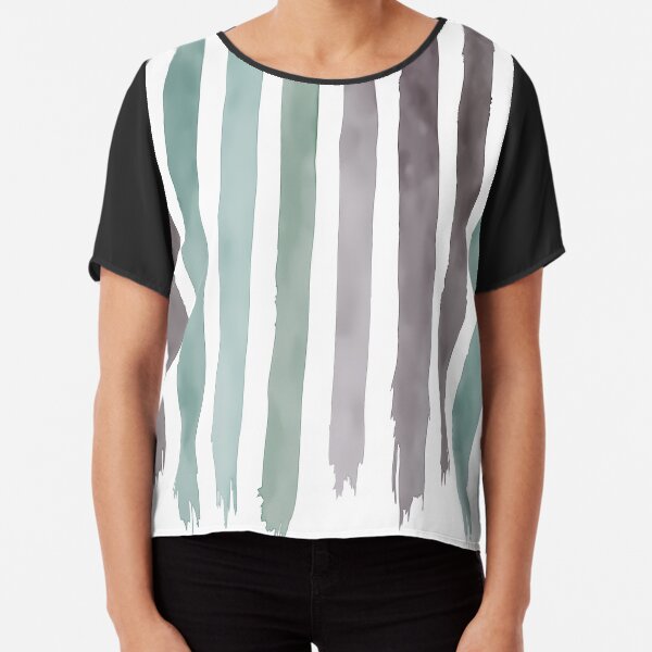 Item preview, Aqua gray vertical watercolor stripes designed and sold by Ikonolexiart.