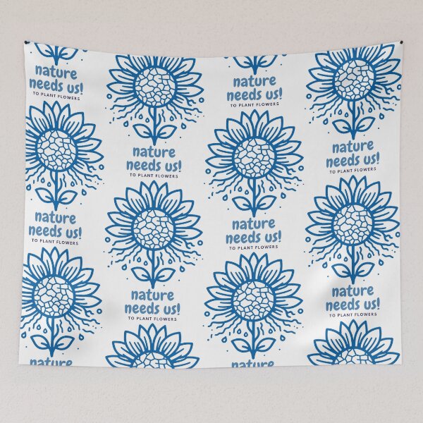 Item preview, Nature Needs Us To Plant Flowers Blue Sunflower Crying designed and sold by SplashTastic.