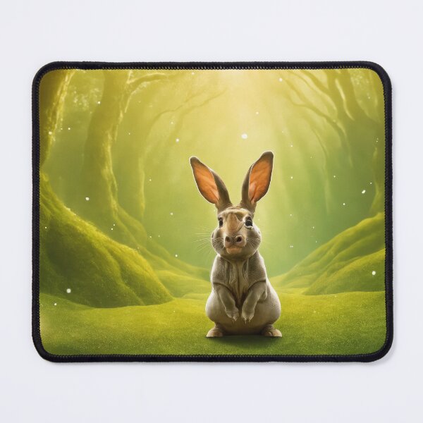 Item preview, Forest Light: A Curious Bunny in Emerald Haze designed and sold by REPTISLAV.