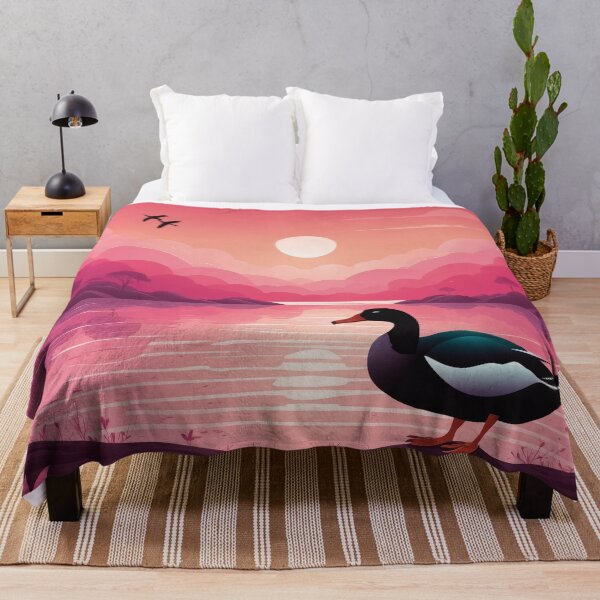 Item preview, Pink Dusk: A Duck's Serene Lakeside Solitude designed and sold by REPTISLAV.