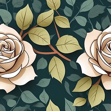 Artwork thumbnail, Paper Roses Pattern Design 8 by Domo-Design