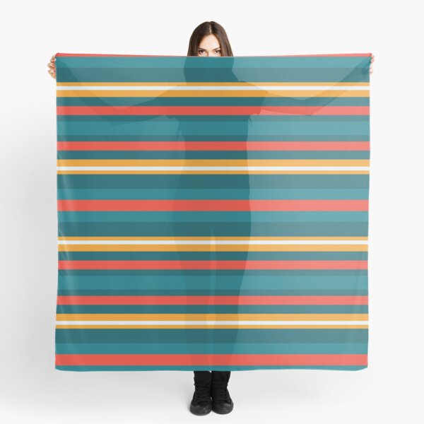 Item preview, Colorful Vibrant Southwestern Boho Geometric Horizontal Stripes Pattern  designed and sold by BWDecorPattern.