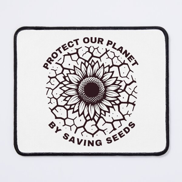 Item preview, Protect Our Planet by Saving Seeds Amidst Cracked Earth and Brown Sunflowers designed and sold by SplashTastic.