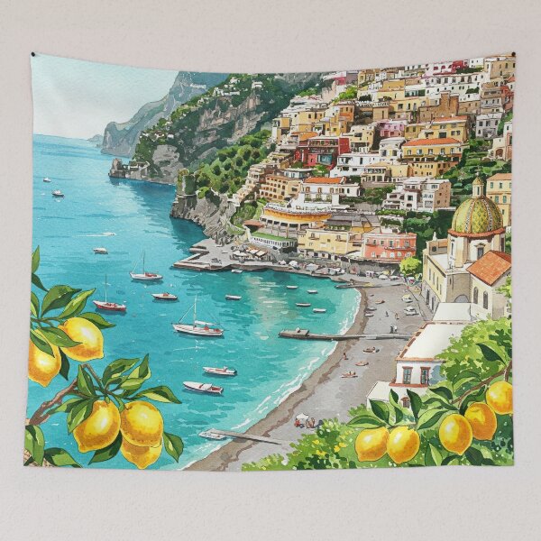 Item preview, Italy Lemon Amalfi Coast Painting designed and sold by Tamas Das.