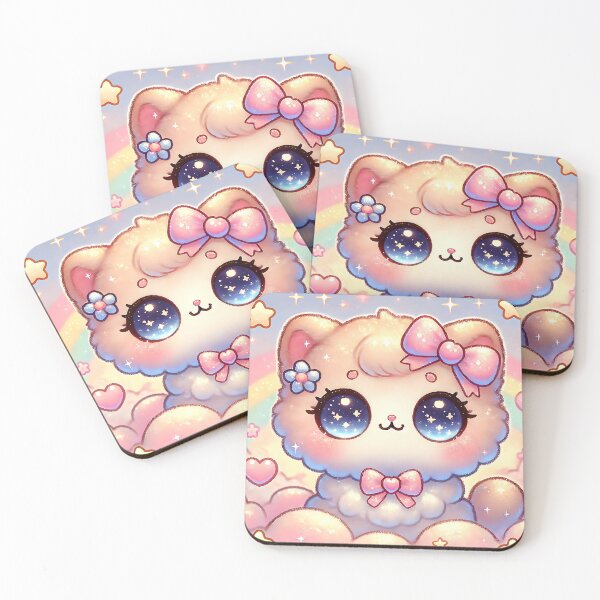 Item preview, Super Cute Cat With pastel pow designed and sold by GracefulBunnies.