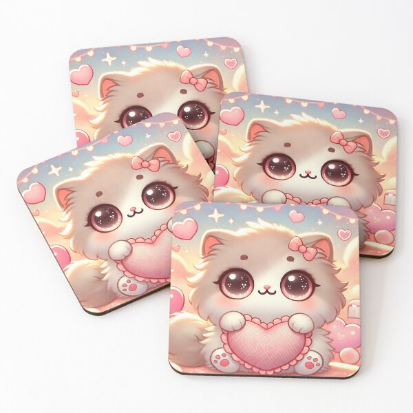 Item preview, Adorable Cat holding a heart shaped pillow designed and sold by GracefulBunnies.