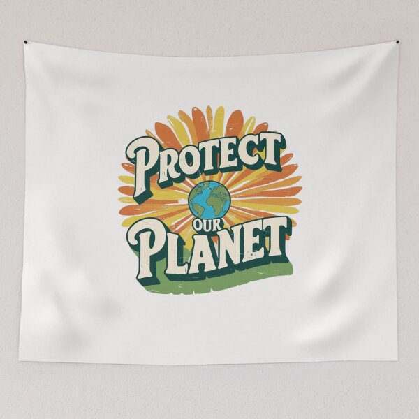 Item preview, Protect Our Planet Retro Eco Design designed and sold by ibobo4656.