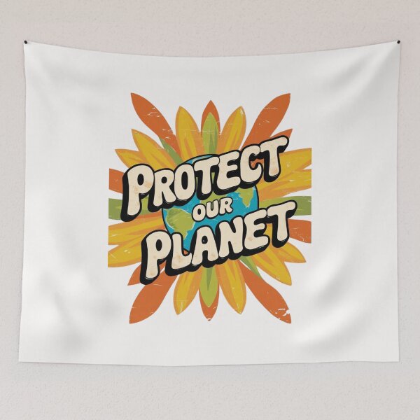 Item preview, Protect Our Planet Retro Eco Design designed and sold by ibobo4656.