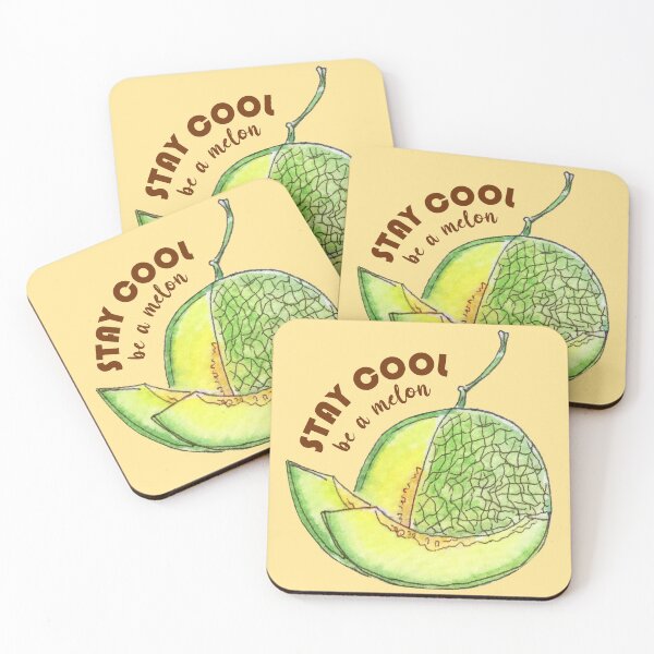 Item preview, Stay Cool Be a Melon Cute Watercolor Melon Fruit Illustration designed and sold by Green2711.