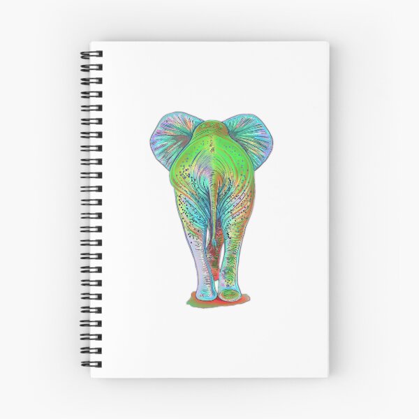 Aperçu de l'œuvre Éléphant drôle et coloré avec des fesses vertes créée et vendue par CryptoLadyGabi.