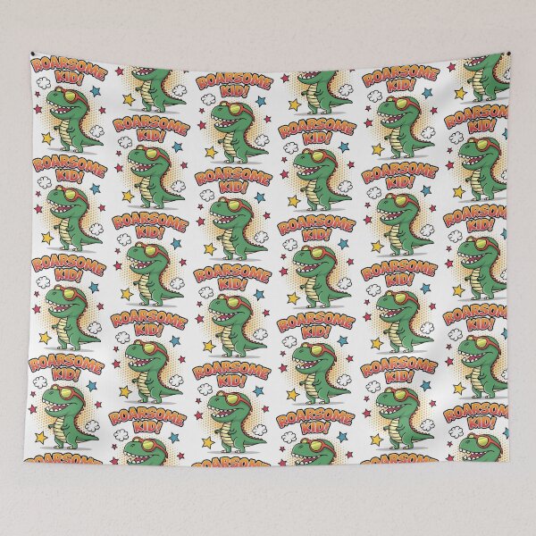 Item preview, Funny Dinosaur Roarsome Cartoon for Kids & Dino Lovers designed and sold by BunBuntheDog-.