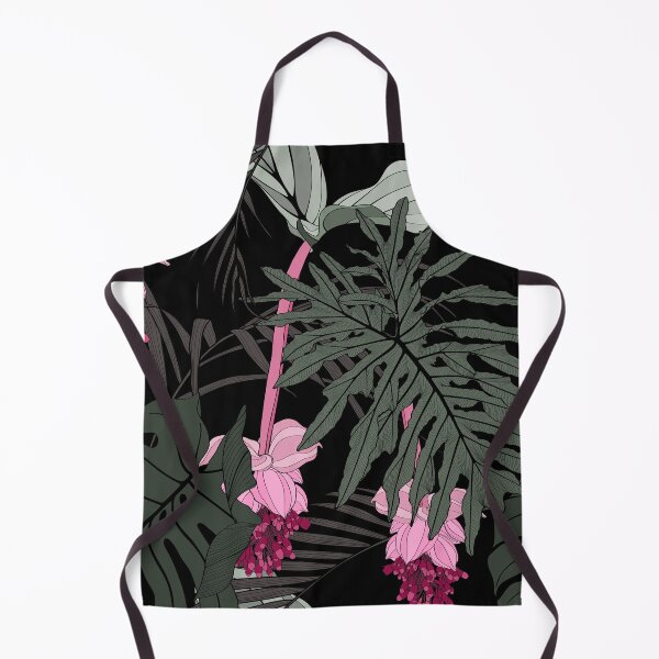 Item preview, Seamless tropical pattern with colorful leaves and plants, medinilla flowers. designed and sold by MatyKotiv.