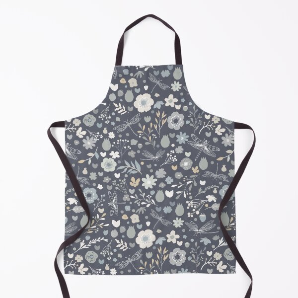 Item preview, Enchanted meadow with glass dragonflies & flowers - cool neutral colors designed and sold by colorofmagic.