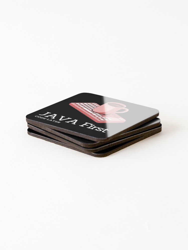 Thumbnail 4 of 5, Coasters (Set of 4), Java First, Code Later designed and sold by TrippyOutfitter.