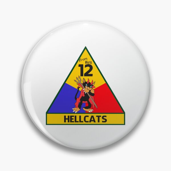 Item preview, US Army - From Hell - 12th Armored Division Emblem - Hellcat designed and sold by pzd501.