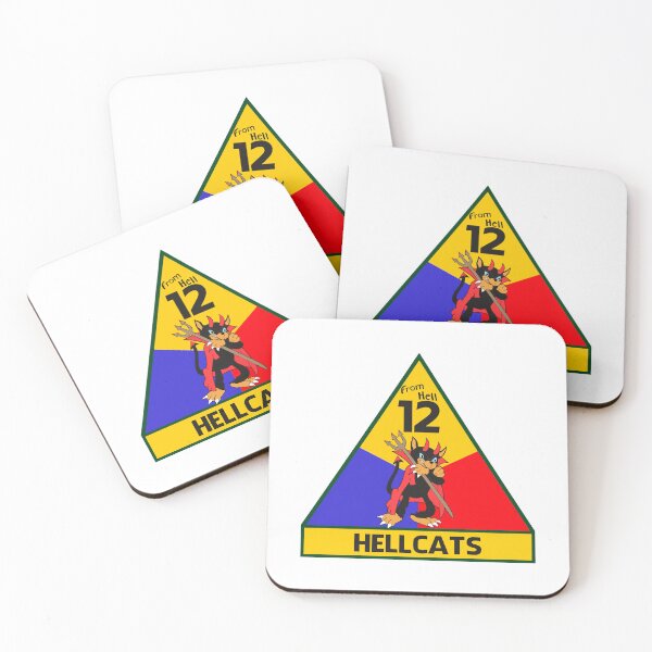 Item preview, US Army - From Hell - 12th Armored Division Emblem - Hellcat designed and sold by pzd501.